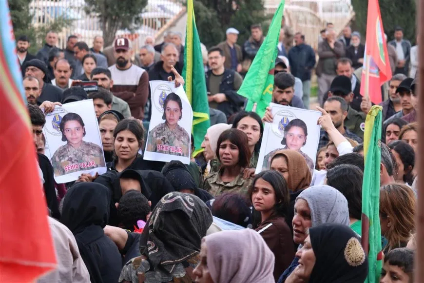 تشييع جثمان مقاتلة طابور الشهيد نوبار أوزانيان في الدرباسية