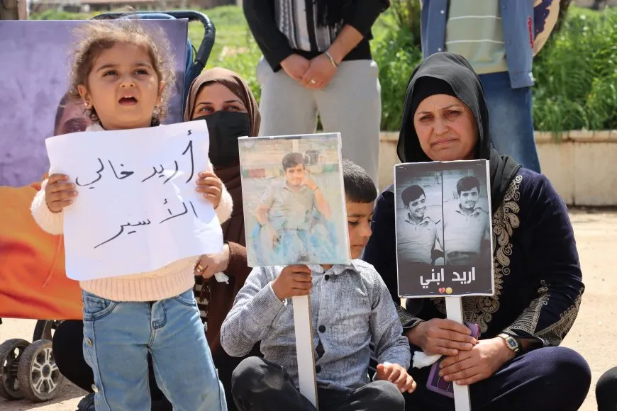 احتجاج لعوائل الأسرى ولقاء مع الهيئة السياسية في الحسكة