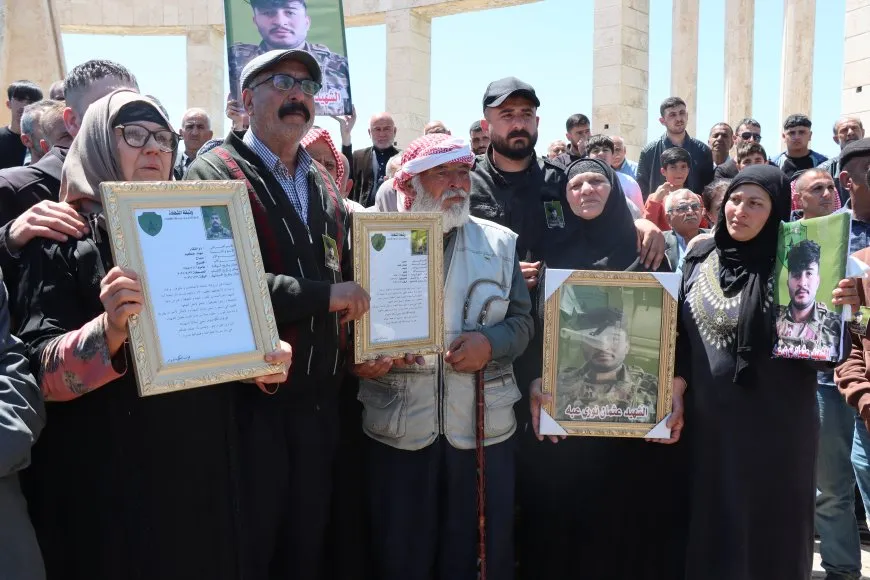 تشييع جثماني مقاتلين من قوات سوريا الديمقراطية في عامودا