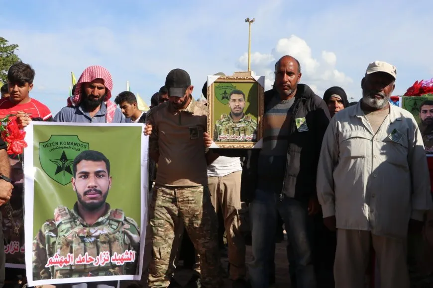 تشييع جثامين 3 شهداء ومراسم غيابية لآخر في الحسكة