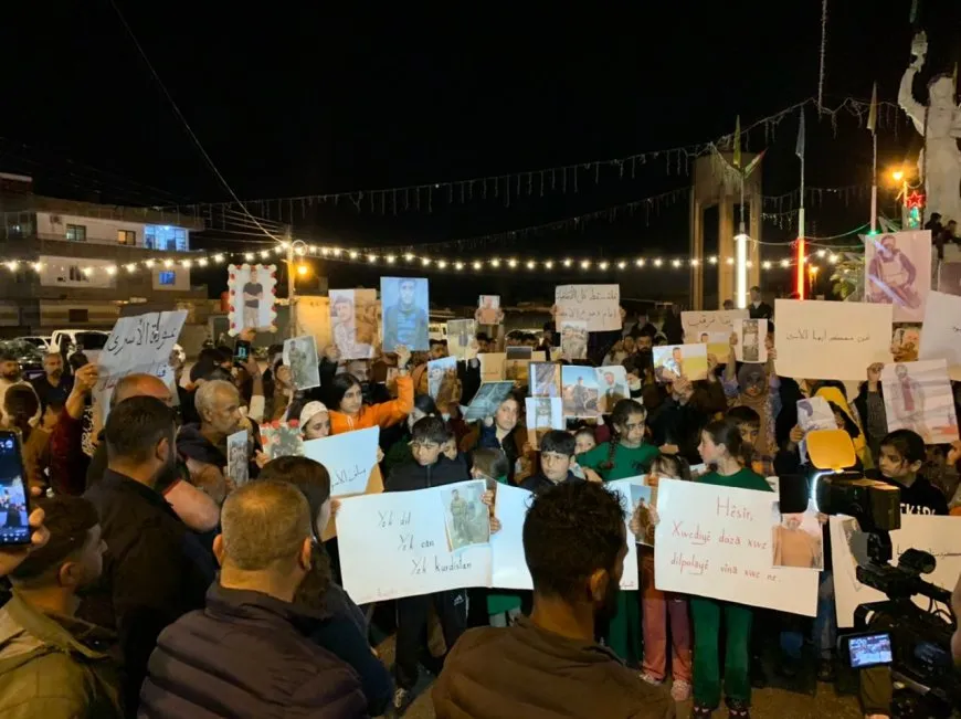 وقفة احتجاجية في عامودا للمطالبة بالإفراج عن الأسرى