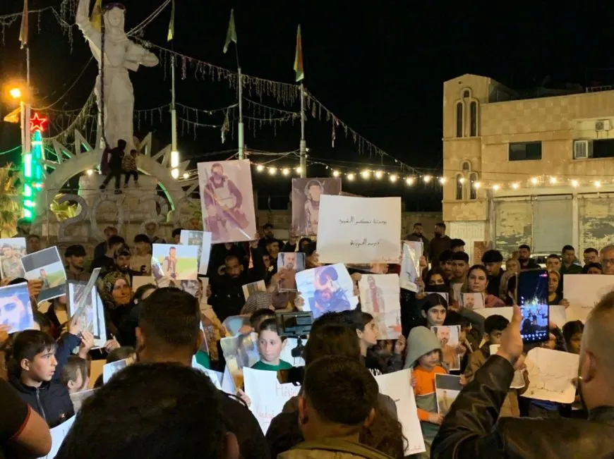 وقفة احتجاجية في عامودا للمطالبة بالإفراج عن الأسرى