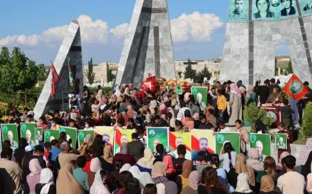 مراسم تشييع ثلاثة شهداء واستذكار آخر في كوباني