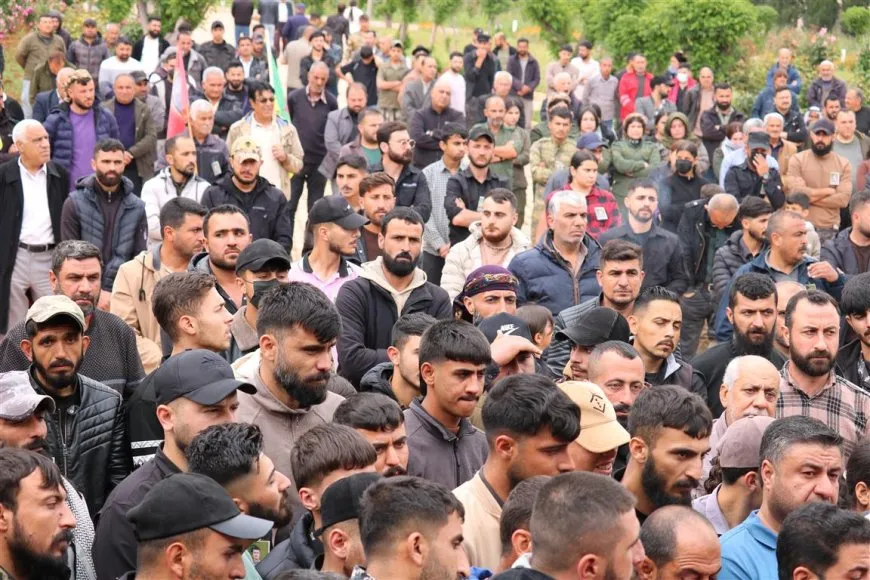 تشييع جثمان مقاتل من قسد في الدرباسية