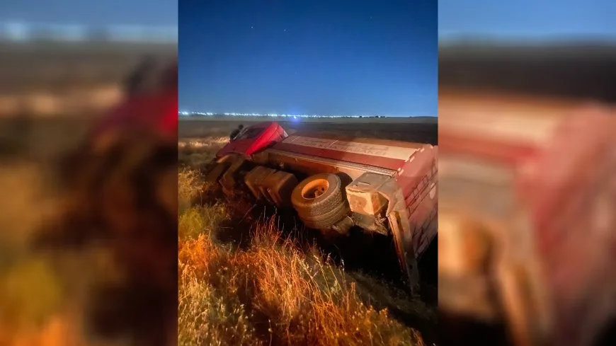 انحراف سيارة إطفاء في أثناء توجهها لإخماد حريق مشتل مغلوجة
