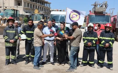 بلدية الشعب بكوباني ترفع جاهزية فرق الطوارئ لحماية المحاصيل من الحرائق