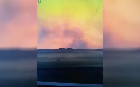 حريق في ريف تل تمر المحتل