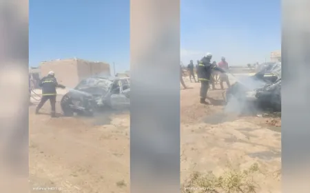 إخماد حريق اندلع في سيارة بالحسكة