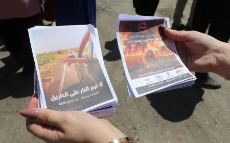 مديرية البيئة في الحسكة تنظم حملة توعوية للحد من حرائق المحاصيل الزراعية