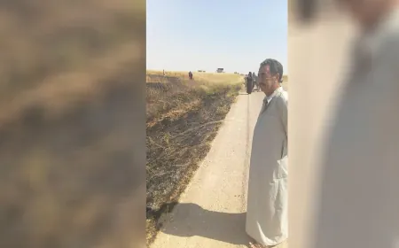 احتراق 6 دونمات من القمح إثر حريق في قرية بريف الدرباسية