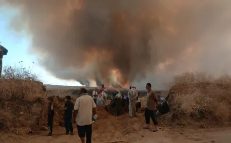 النيران تحاصر محطة محروقات بين زركان وكسرة وسط مخاوف من كارثة بيئية