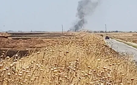 تجدد الحرائق غرب تل تمر واستنفار الطوارئ لاحتوائها بعد إشعالها من القواعد التركية