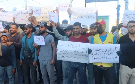 وقفة احتجاجية لأصحاب الدراجات النارية في قامشلو