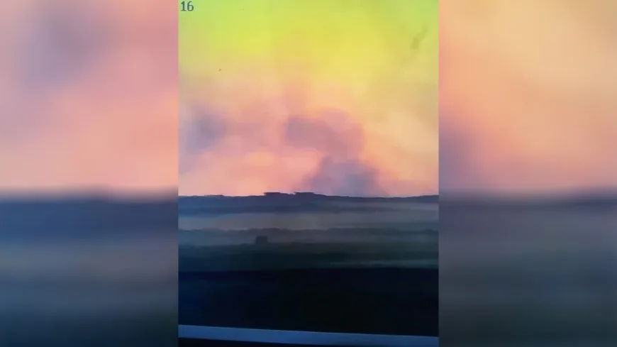حريق في ريف تل تمر المحتل