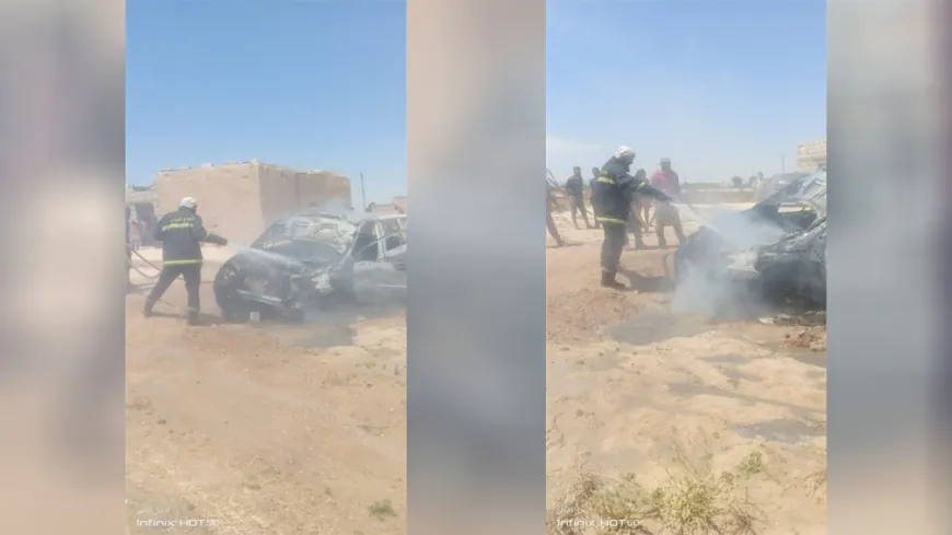 إخماد حريق اندلع في سيارة بالحسكة