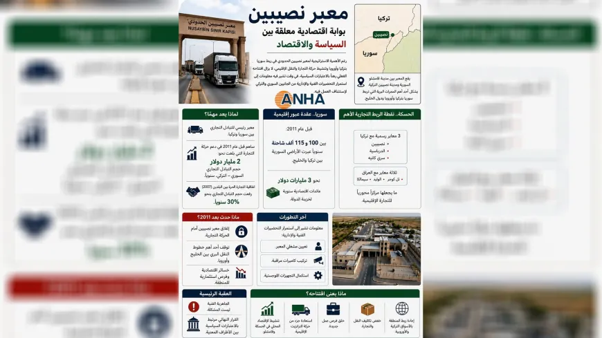 تأخر افتتاح معبر نصيبين رغم أهميته للتجارة الإقليمية
