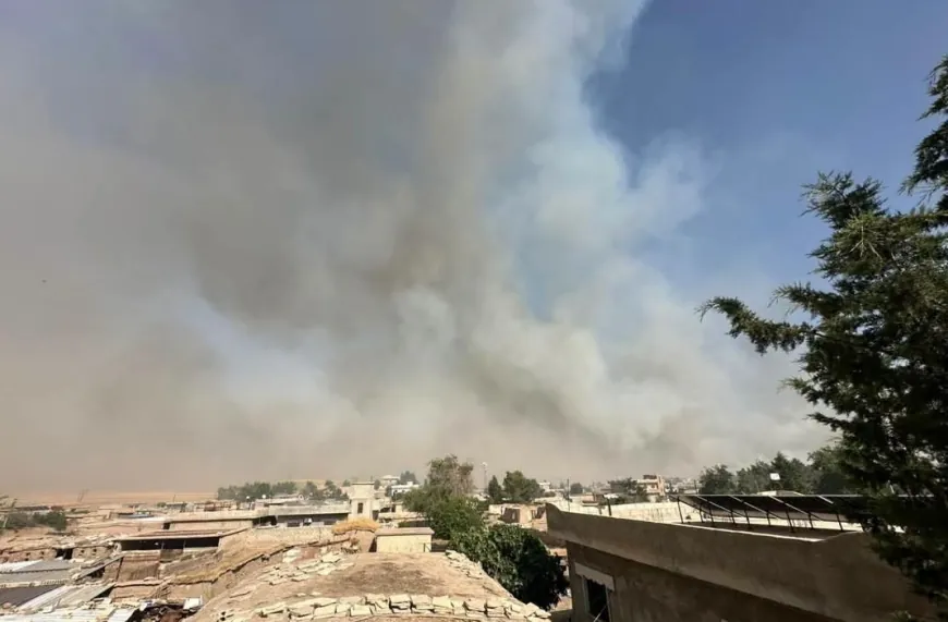 إصابة مقاتل من لواء ديرك أثناء إخماد حريق في محاصيل زراعية بريف ديرك