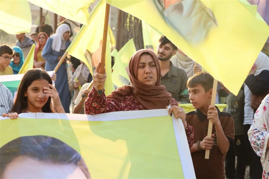 مسيرة جماهيرية في الحسكة للمطالبة بالحرية الجسدية للقائد عبد الله أوجلان