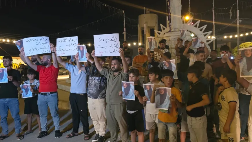 وقفة احتجاجية في عامودا تنديداً بالاعتداءات على الكرد في تل عران