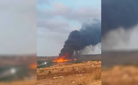 وفاة سائق صهريج نفط إثر حريق اندلع بعد حادث سير