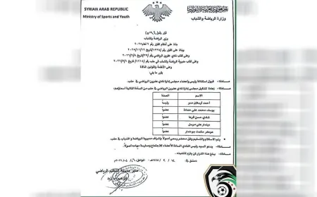 إعادة تشكيل مجلس إدارة نادي عفرين الرياضي في حلب