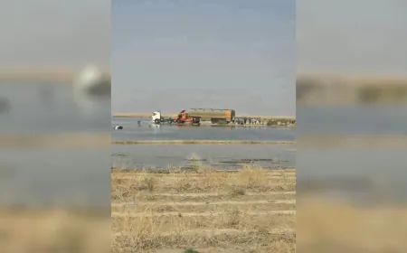غرق سائق صهريج نفط في سد الحسكة الجنوبي