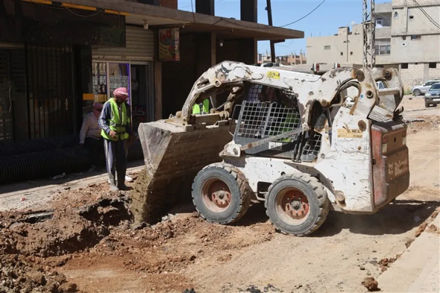 بلدية تل تمر تشارف على الانتهاء من مشروعين لتطوير شبكة الصرف الصحي