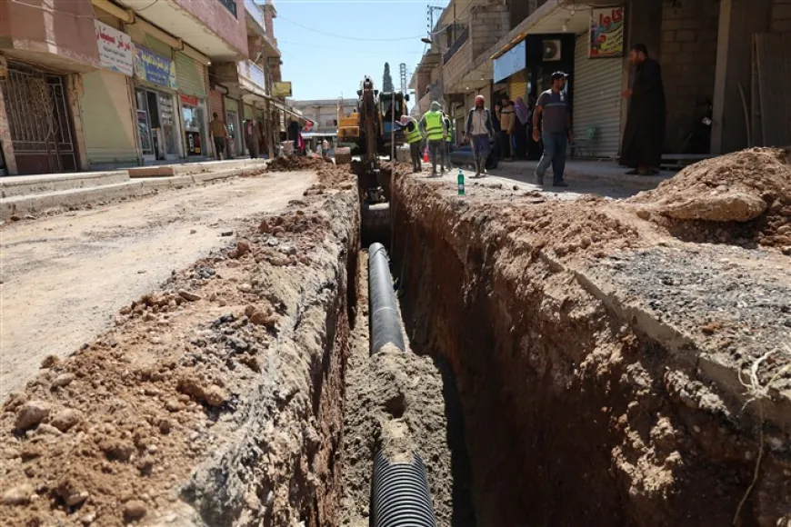 بلدية تل تمر تشارف على الانتهاء من مشروعين لتطوير شبكة الصرف الصحي
