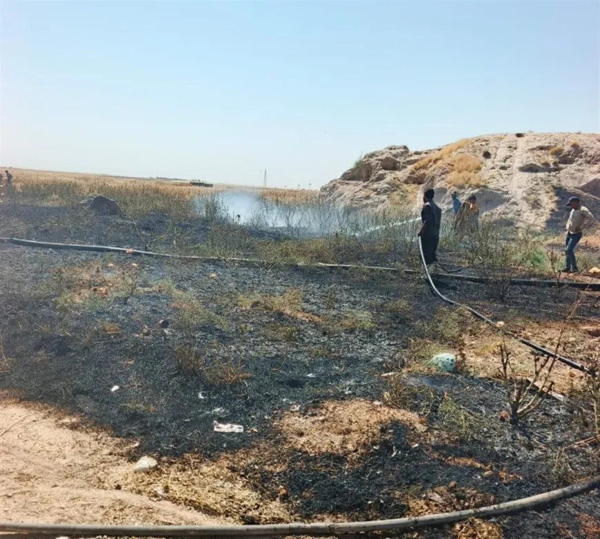 احتراق 24144 دونماً من المحصول الزراعي في الحسكة
