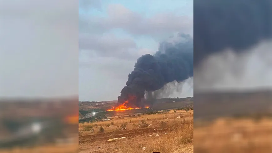 وفاة سائق صهريج نفط إثر حريق اندلع بعد حادث سير