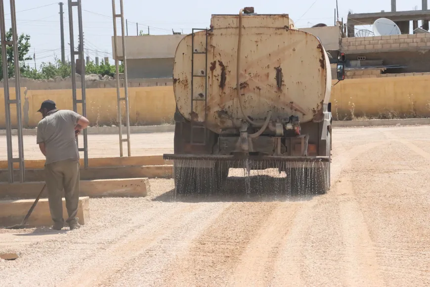بلدية الشعب في قامشلو تباشر إنشاء كراج جديد للسرافيس 