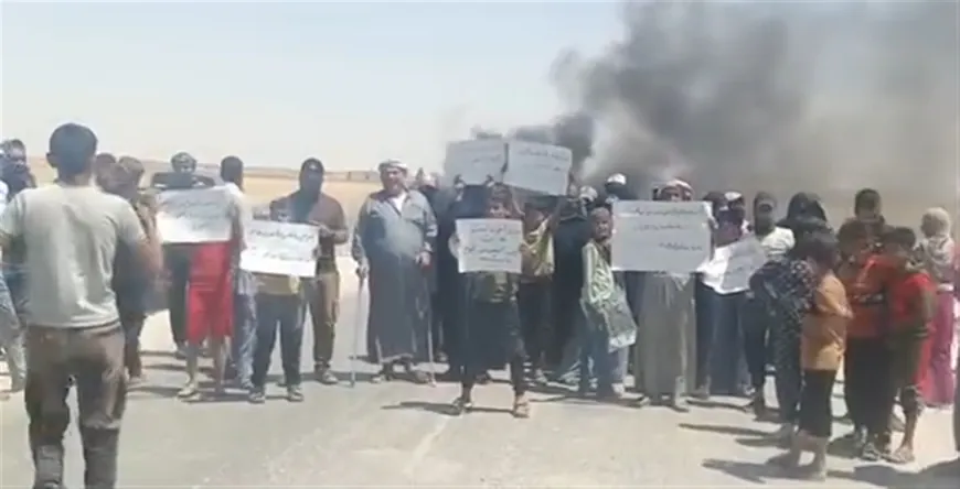 أهالي جنوب الحسكة يحتجون نتيجة تردي الأوضاع المعيشية والخدمية