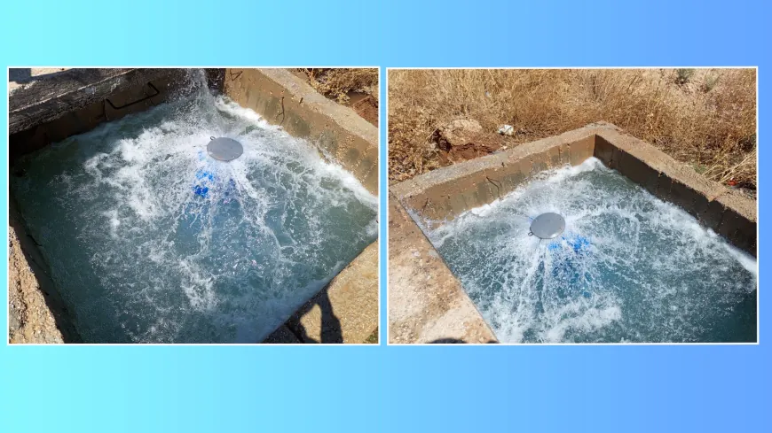 وصول مياه علوك إلى مدينة تل تمر 