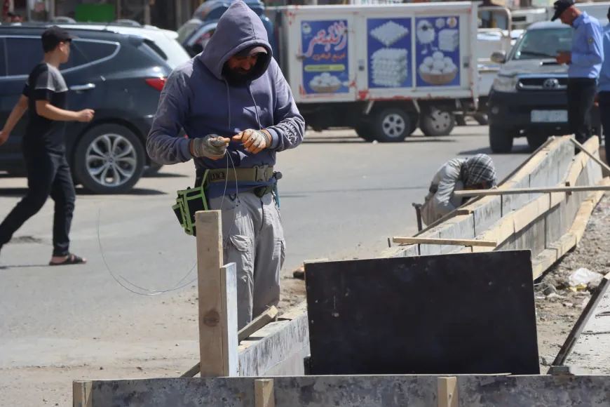 بلدية الشعب في كركي لكي تباشر بإنشاء دوار عند المدخل الغربي