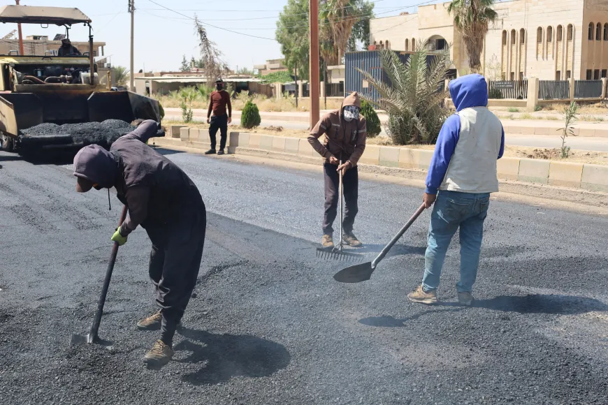 بلدية جل آغا تباشر أول مشاريعها الخدمية لعام 2026 بتعبيد الطرق