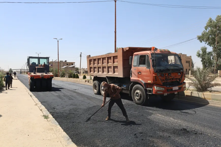 بلدية جل آغا تباشر أول مشاريعها الخدمية لعام 2026 بتعبيد الطرق