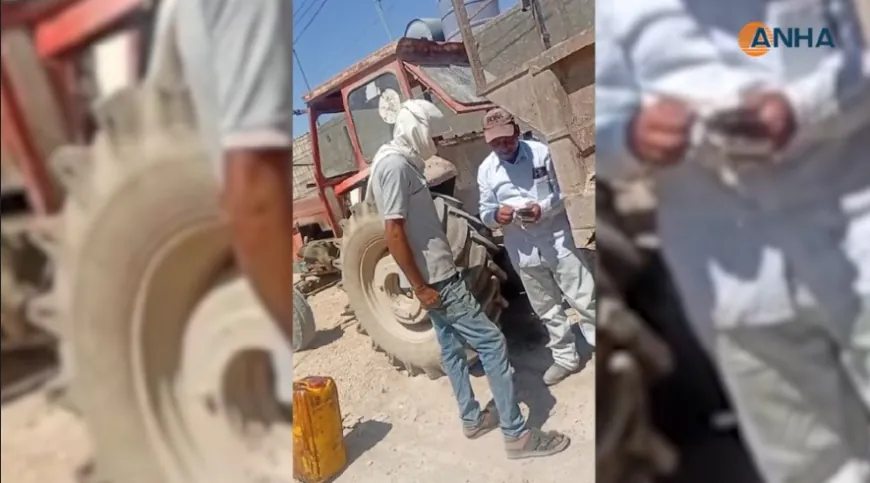 مقطع فيديو يظهر سائقاً في بلدية بالحسكة يبيع مخصصات آليته من المحروقات