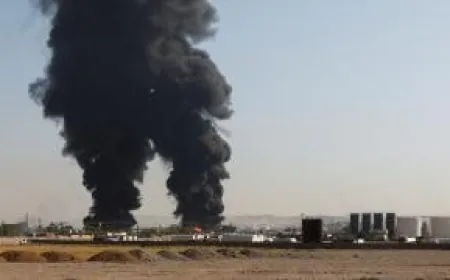 اندلاع حريق في مصفاة نفط ضمن حدود هولير بجنوب كردستان