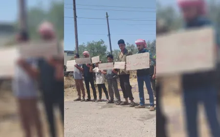 احتجاجات في ريف درعا للمطالبة بالمياه والخدمات الأساسية