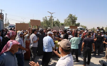 وقفة احتجاجية لمهجري سري كانيه للمطالبة بالتعويضات