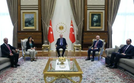 وفد حزب DEM يدلي ببيان عقب لقائه بأردوغان
