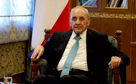 رئيس البرلمان اللبناني: مفتاح الاستقرار إلزام إسرائيل وقف حربها والانسحاب إلى الحدود الدولية
