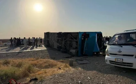 حادث سير يودي بحياة 5 أشخاص وإصابة 20 آخرين في العراق