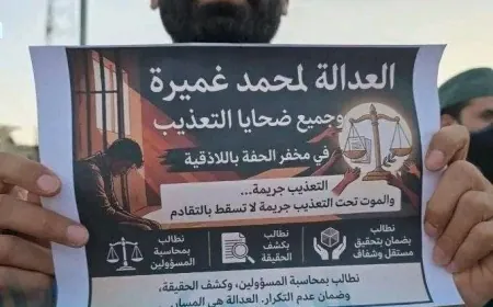 اعتصام في حلب رفضاً للتعذيب وللمطالبة بمحاسبة المسؤولين عن وفاة الشاب محمد غميرة