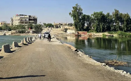 إغلاق الجسر الترابي في دير الزور أمام حركة العبور