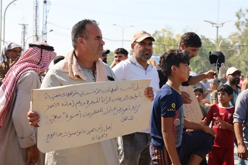 وقفة احتجاجية لمهجري سري كانيه للمطالبة بالتعويضات