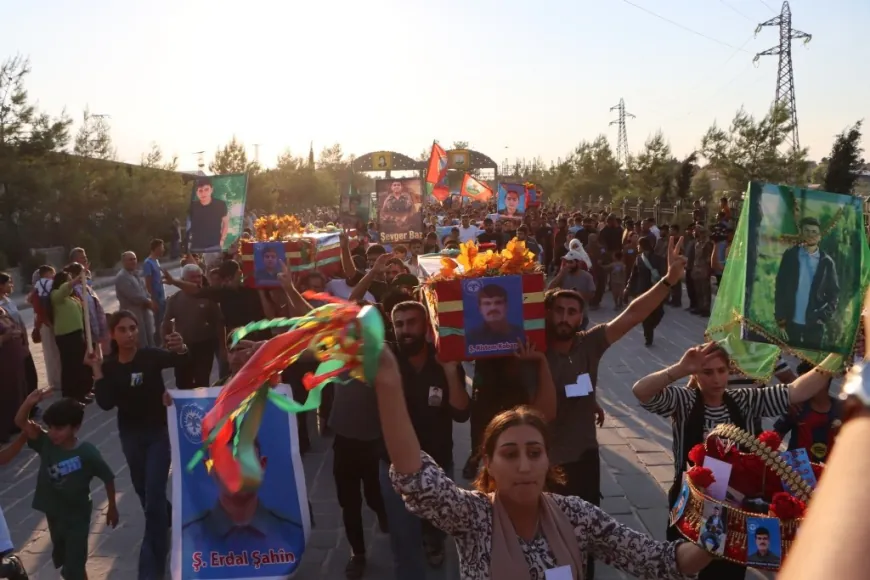 تشييع جثامين 9 من مقاتلي مقاومة الشيخ مقصود والأشرفية في كوباني