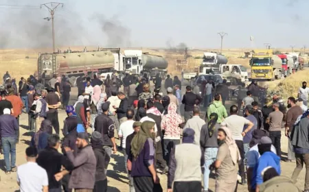 لليوم الثاني.. عمال النفط في الحسكة يواصلون احتجاجهم للمطالبة بإعادتهم إلى العمل