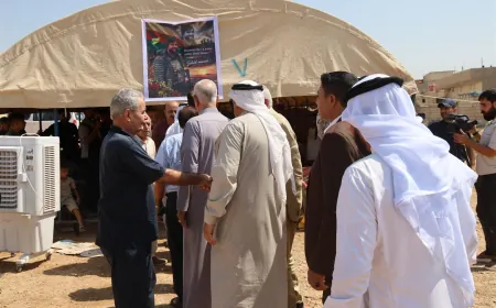 وفود شعبية وعشائرية وحكومية تزور خيمة عزاء سيبان حزني في الحسكة