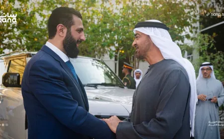 الشرع يلتقي محمد بن زايد في أبوظبي
